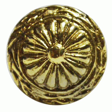 Georgian Rope Solid Brass Cabinet Knob (Polished Brass Finish) COPPER MOUNTAIN HARDWARE