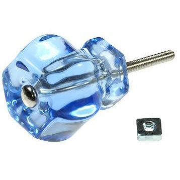 1 1/2 Inch Light Blue Glass Knobs COPPER MOUNTAIN HARDWARE