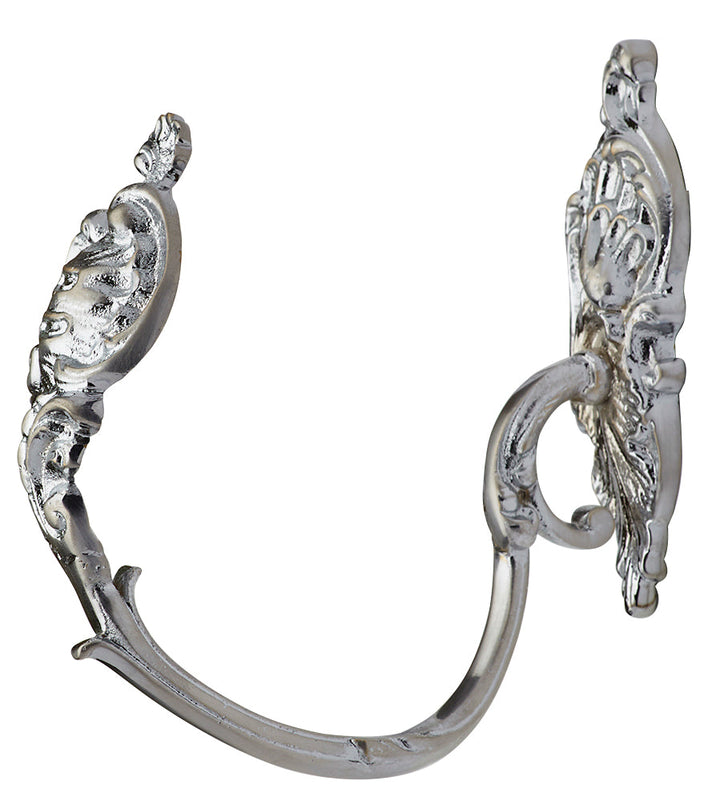 4 3/4 Inch Solid Brass Curtain Tie Back - French Ornate Style COPPER MOUNTAIN HARDWARE