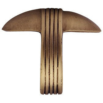 2 5/8 Inch Overall (2 Inch c-c) Solid Brass Art Deco Pull (Antique Brass Finish) COPPER MOUNTAIN HARDWARE