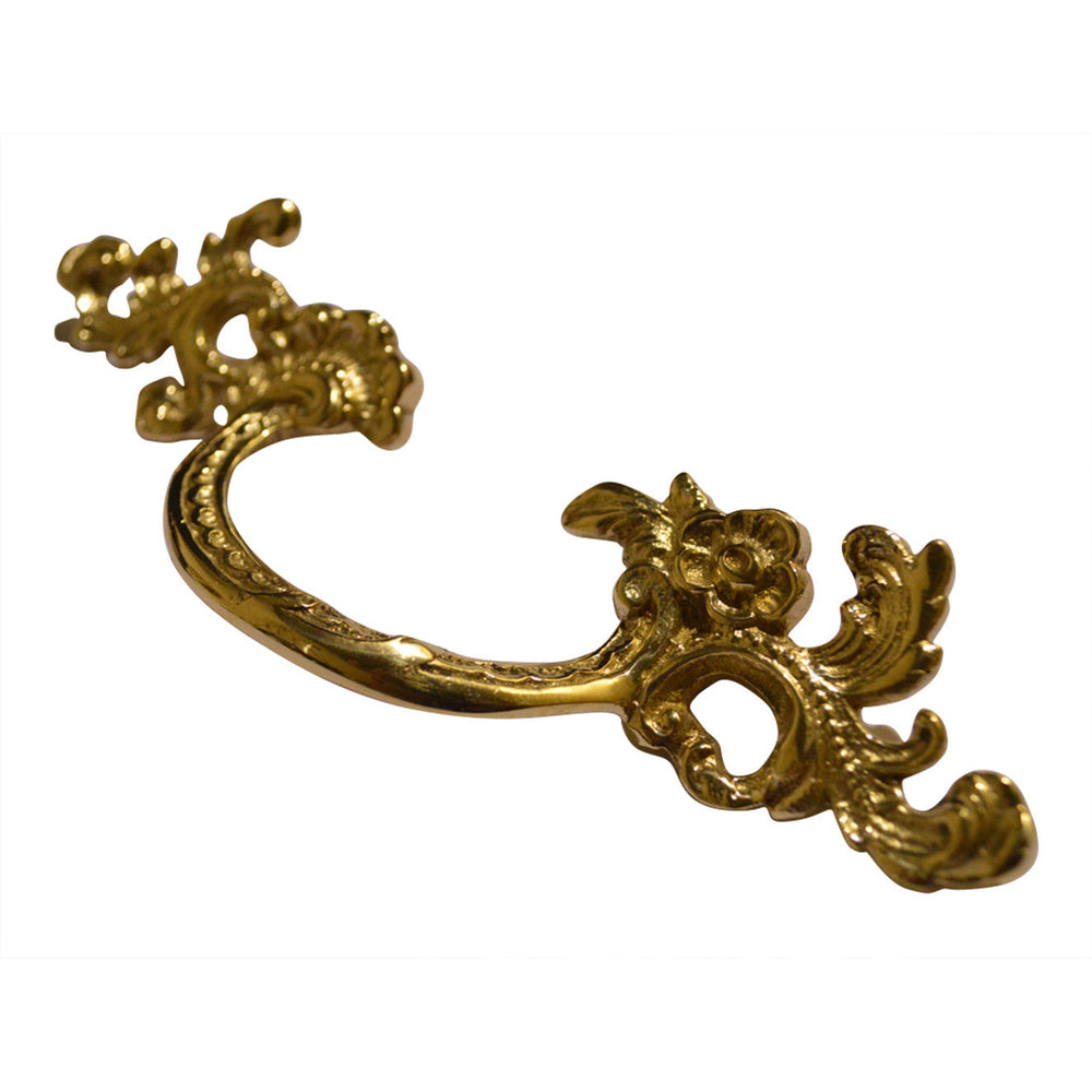 6 1/2 Inch (3.125" c-c) Filigree Rococo Pull (Polished Brass Finish) COPPER MOUNTAIN HARDWARE