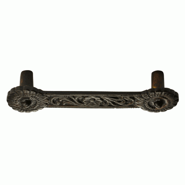 4 1/4 Inch Overall (3 3/8 Inch c-c) Solid Brass Unique Circle Pull Handle (Oil Rubbed Bronze Finish) COPPER MOUNTAIN HARDWARE