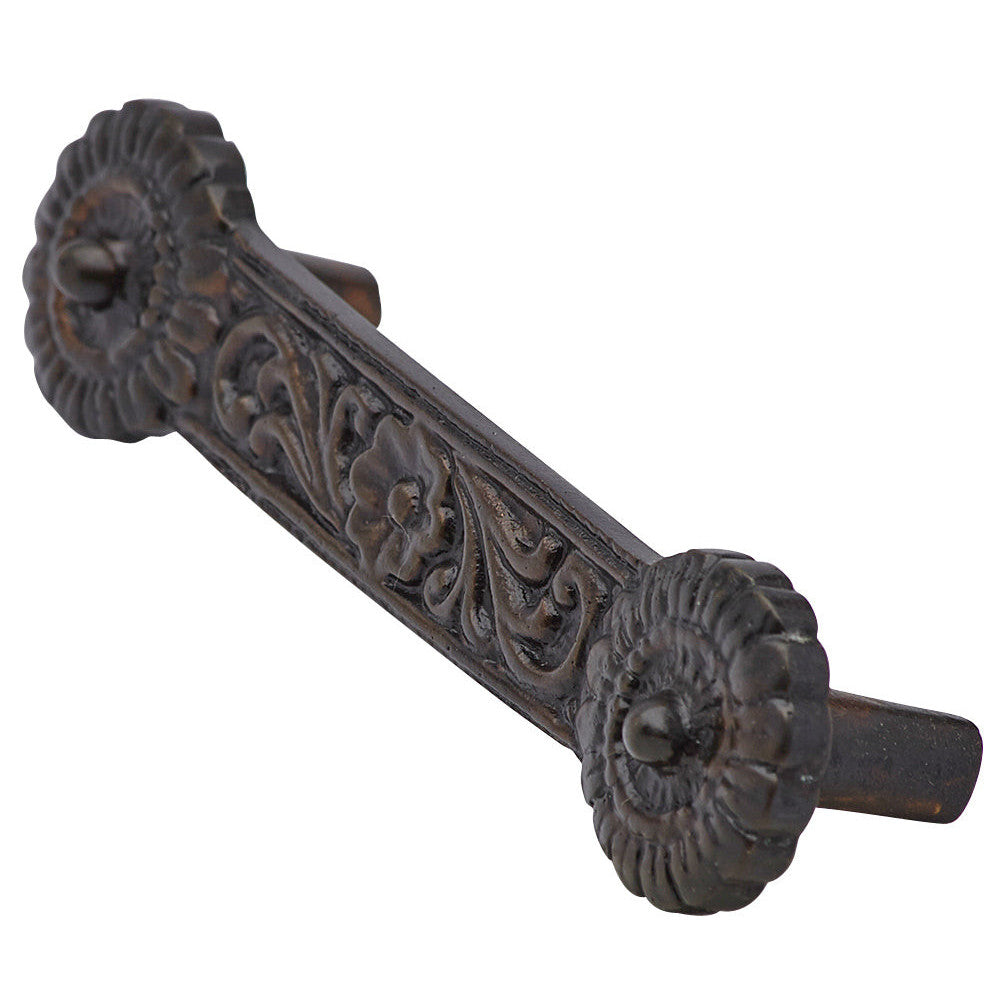 4 1/4 Inch Overall (3 3/8 Inch c-c) Solid Brass Unique Circle Pull Handle (Oil Rubbed Bronze Finish) COPPER MOUNTAIN HARDWARE