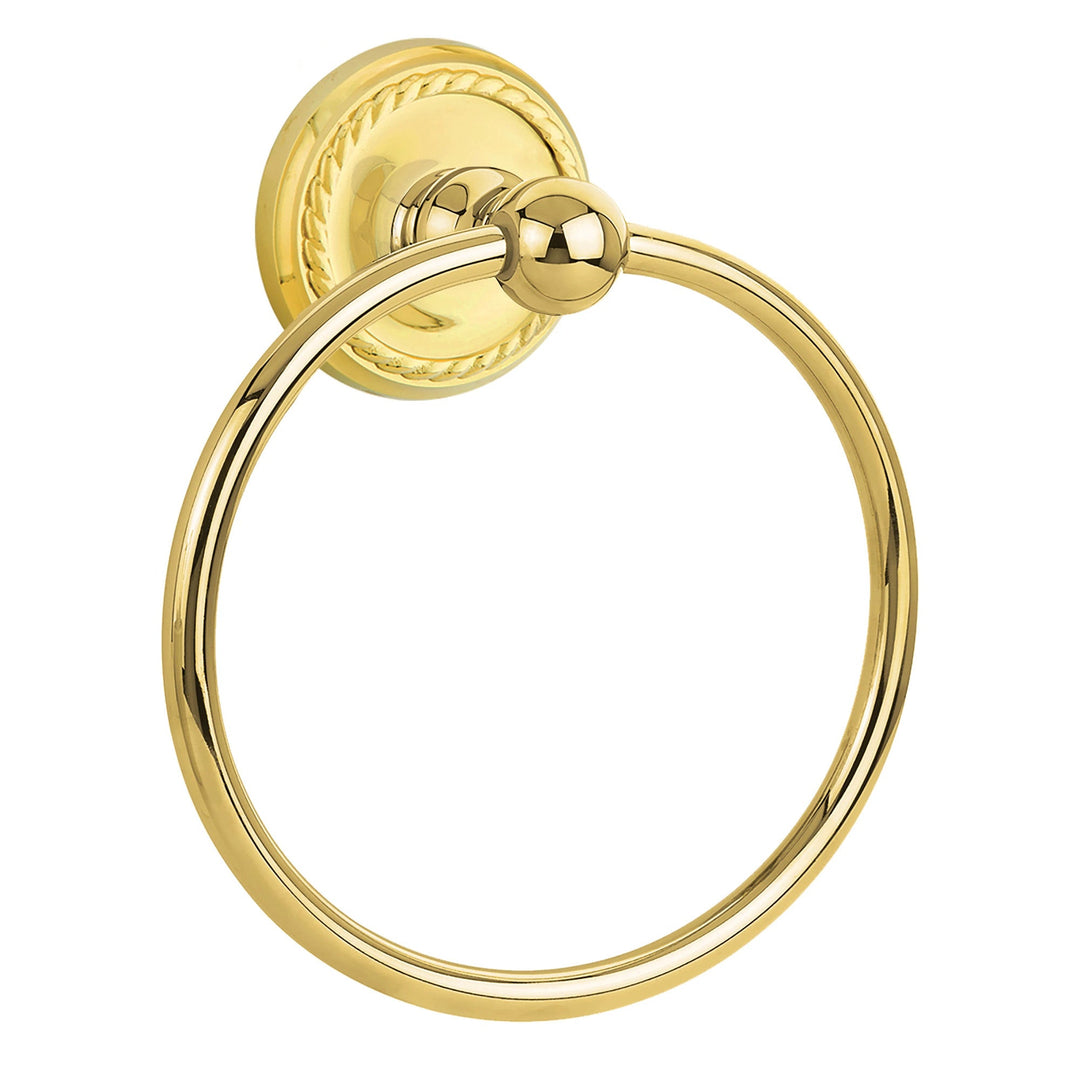 6 7/8 Inch Traditional Brass Towel Ring (Several Finishes Available) EMTEK