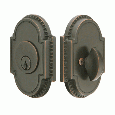 Knoxville Style Oval Single Cylinder Deadbolt (Several Finishes Available) EMTEK