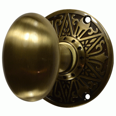 Eastlake Door Set With Egg Style Knob COPPER MOUNTAIN HARDWARE