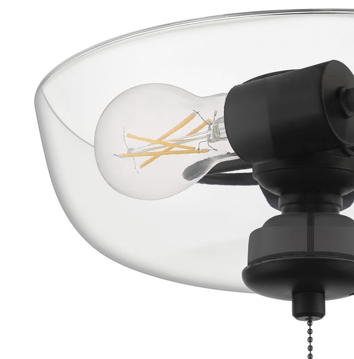 ##Antique Hardware## 2 Light Bowl Light Kit in Flat Black