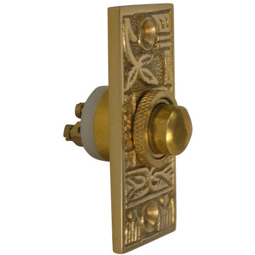 Solid Brass Broken Leaf Door Bell (Polished Brass Finish) COPPER MOUNTAIN HARDWARE