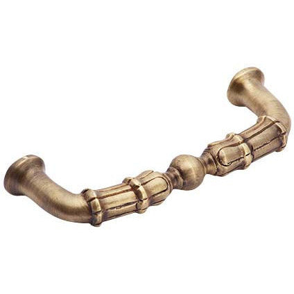 5 Inch Overall (4 1/3 Inch c-c)  Solid Brass Victorian Style Pull