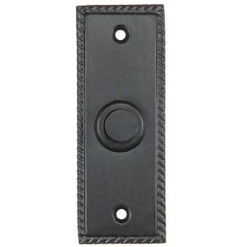 3 1/3 Inch Solid Brass Doorbell Button (Flat Black Finish) DELTANA