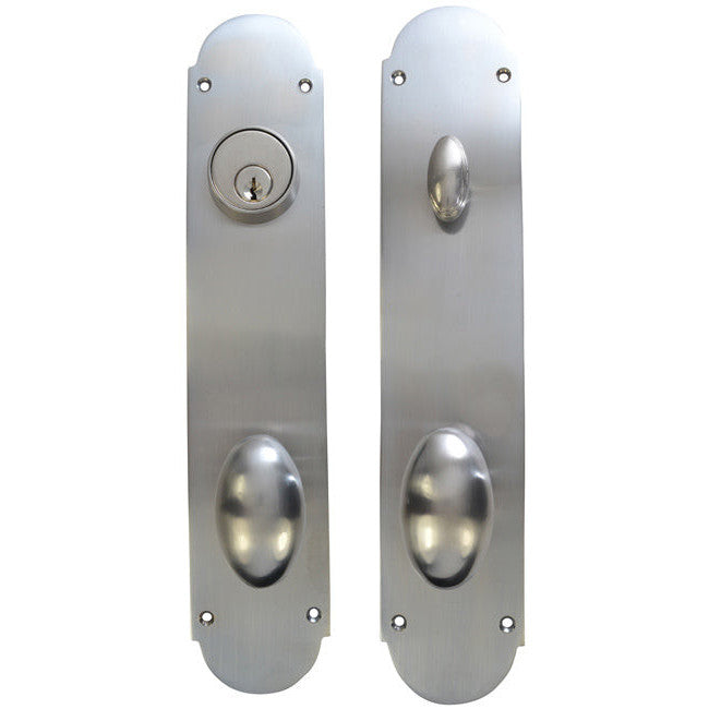 Traditional Oval Deadbolt Entryway Set (Brushed Nickel) COPPER MOUNTAIN HARDWARE