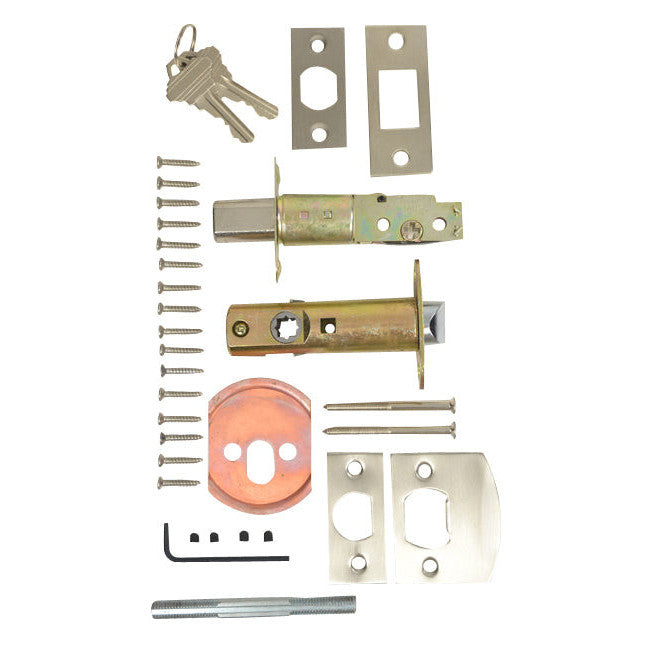 Georgian Roped Oval Deadbolt Entryway Set (Polished Chrome Finish) COPPER MOUNTAIN HARDWARE