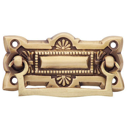 3 3/4 Inch Art Deco Solid Brass Drawer Pull (Antique Brass Finish) COPPER MOUNTAIN HARDWARE