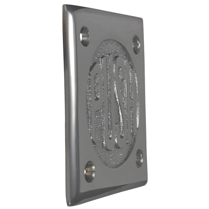 2 3/4 Inch Brass Classic American "PUSH" Plate (Polished Chrome Finish) COPPER MOUNTAIN HARDWARE