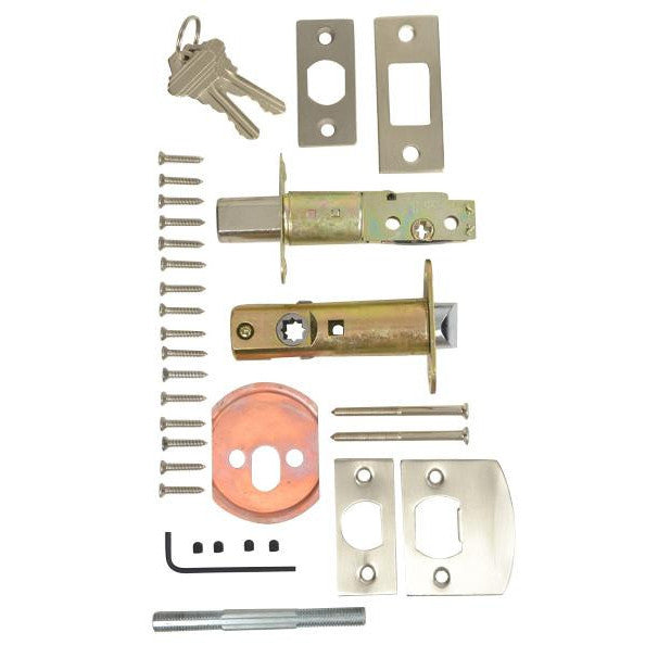 Emtek Solid Brass Coventry Door Lever Deadbolt with Wilshire Rosette (Polished Chrome Finish) EMTEK