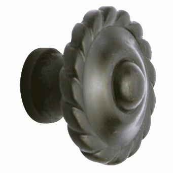 1 1/2 Inch Solid Brass Georgian Roped Knob (Oil Rubbed Bronze Finish) COPPER MOUNTAIN HARDWARE