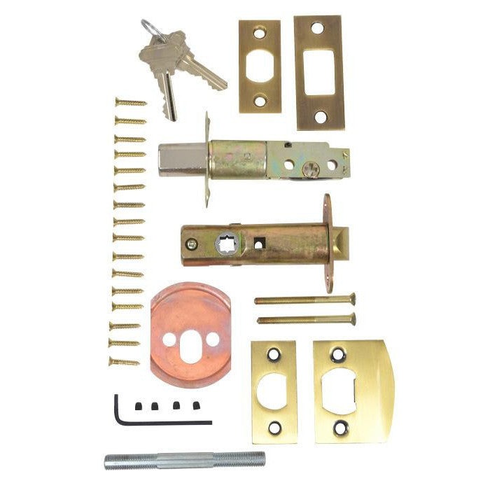 Solid Brass Knoxville Style Entryway Set (Polished Brass Finish) EMTEK