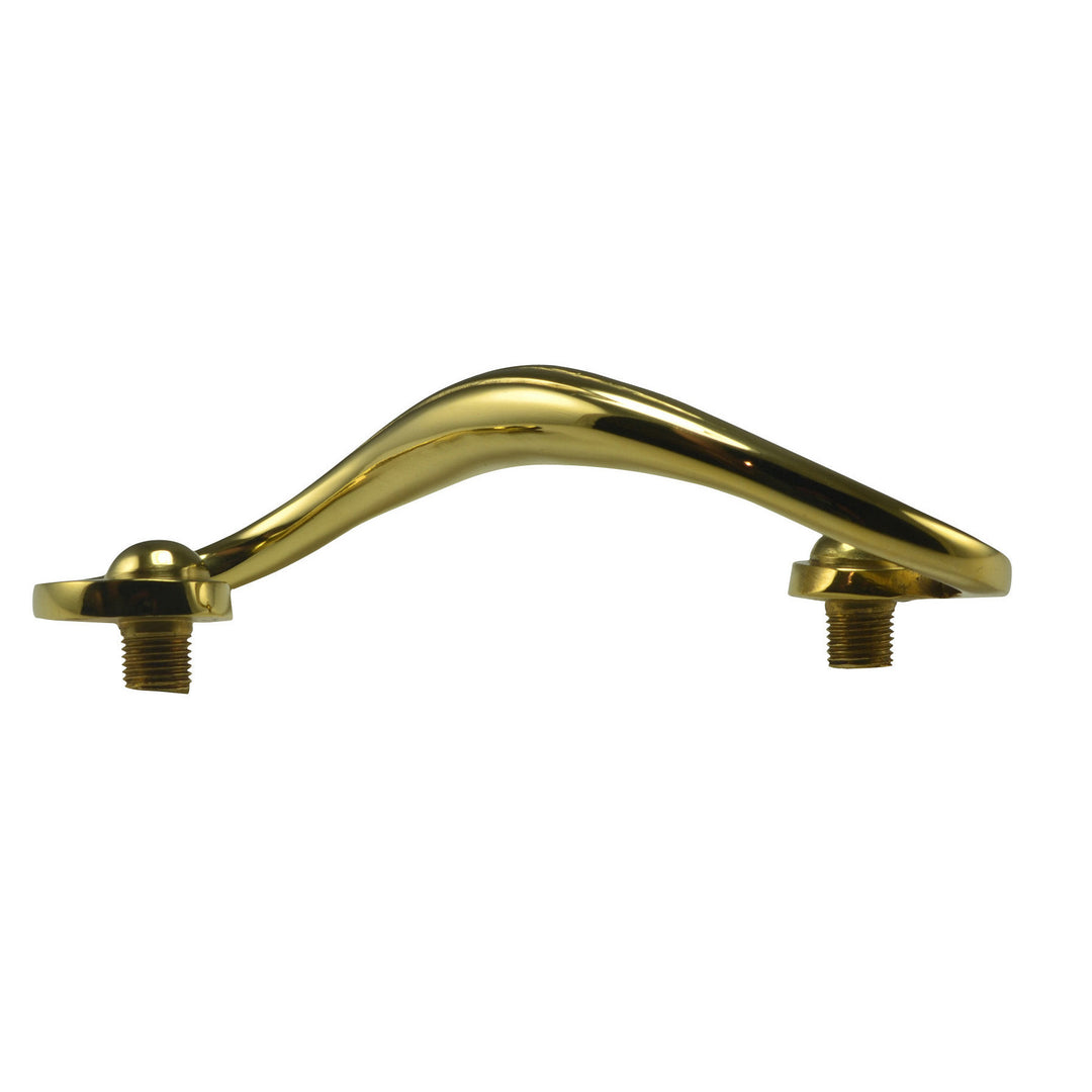 7 1/2 Inch Solid Brass Swirl Cabinet Pull (Polished Brass Finish) COPPER MOUNTAIN HARDWARE
