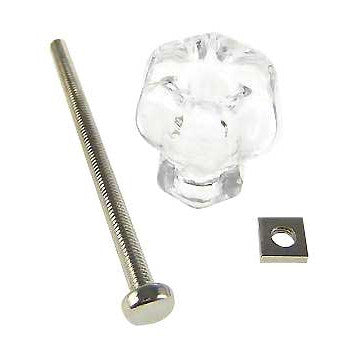 1 Inch Crystal Clear Cabinet Knobs COPPER MOUNTAIN HARDWARE