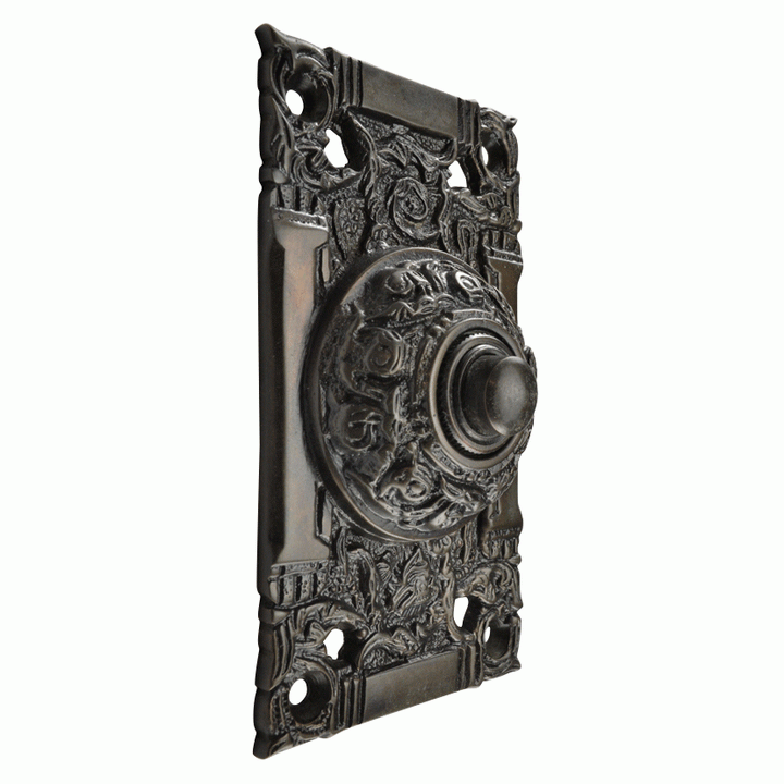 4 1/4 Inch Art Nouveau Solid Brass Doorbell