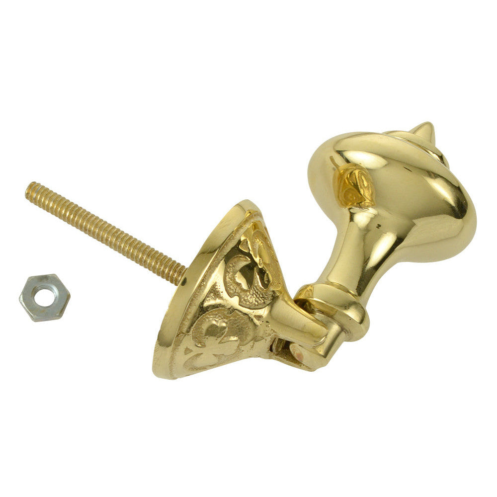 3 Inch Solid Brass Clover Drop Pull (Polished Brass Finish) COPPER MOUNTAIN HARDWARE