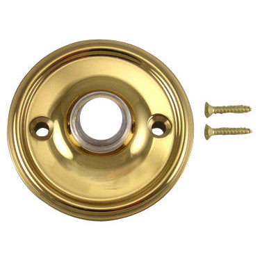 Solid Brass Traditional Style Doorbell (Polished Brass Finish) COPPER MOUNTAIN HARDWARE