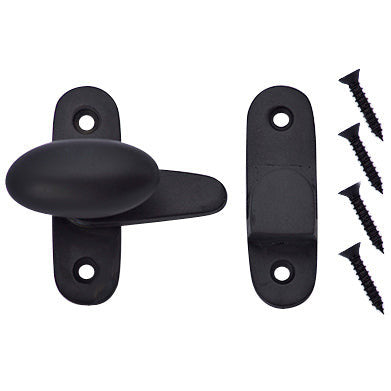 Traditional Solid Brass Oval Knob Latch Set (Oil Rubbed Bronze Finish) COPPER MOUNTAIN HARDWARE