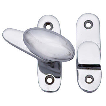 Traditional Solid Brass Oval Knob Latch Set (Polished Chrome Finish) COPPER MOUNTAIN HARDWARE