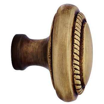 1 1/2 Georgian Roped Oval Cabinet Knob (Several Finishes Available)