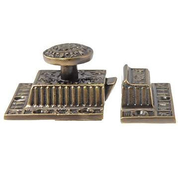 3 Inch Long Windsor Pattern Lost Wax Cast Cabinet Latch (Antique Brass Finish) COPPER MOUNTAIN HARDWARE