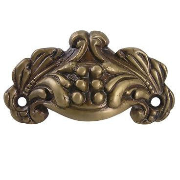 3 Inch Overall (2 3/8 Inch c-c) Solid Brass Cup Pull (Antique Brass Finish) COPPER MOUNTAIN HARDWARE