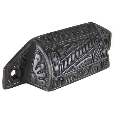 4 1/8 Inch Overall (3 1/2 Inch c-c) Solid Brass Eastlake Bin or Cup Pull