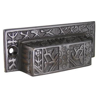 3 1/2 Inch Overall (3 Inch c-c) Solid Brass Eastlake Cup or Bin Pull (Oil Rubbed Bronze Finish) COPPER MOUNTAIN HARDWARE