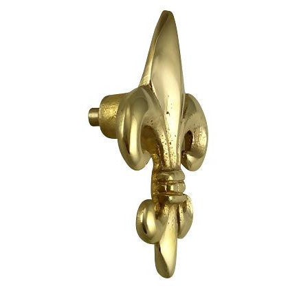 2 5/8 Inch Fleur de Lis Knob (Polished Brass Finish) COPPER MOUNTAIN HARDWARE