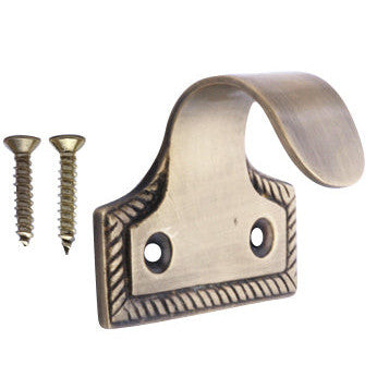 Solid Brass Georgian Roped Sash Lift (Antique Brass Finish) Copper Mountain Hardware