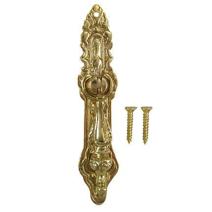 4 Inch Solid Brass Baroque / Rococo Drop Pull (Polished Brass Finish) COPPER MOUNTAIN HARDWARE