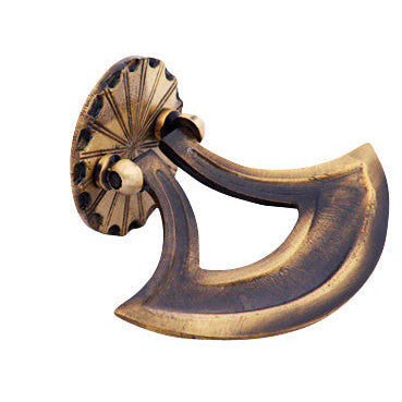 4 Inch Solid Brass Curved Drop Pull (Antique Brass Finish) COPPER MOUNTAIN HARDWARE