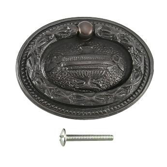 2 7/8 Inch Brass Oval Lamp Ring Pull (Oil Rubbed Bronze Finish) COPPER MOUNTAIN HARDWARE