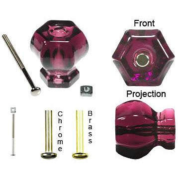 1 Inch Amethyst or Purple Glass Cabinet Knobs COPPER MOUNTAIN HARDWARE