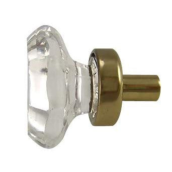 1 Inch Old Town Crystal Cabinet Knob (Antique Brass Base) EMTEK