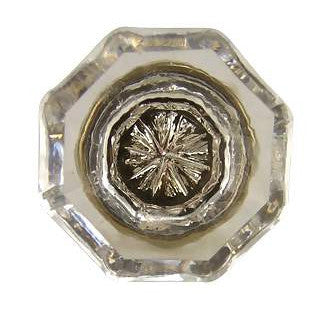 1 Inch Old Town Crystal Cabinet Knob (Antique Brass Base) EMTEK