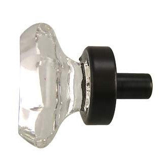 1 Inch Old Town Crystal Cabinet Knob (Oil Rubbed Bronze Base) EMTEK