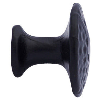 1 3/8 Inch Solid Iron Flat Rustic Cabinet Knob (Matte Black Finish) COPPER MOUNTAIN HARDWARE