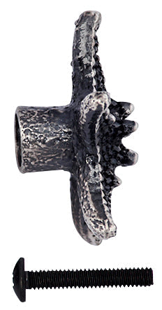 1 3/4 Inch  Ocean Seaside Nautical Solid Pewter Decorative Starfish Knob (Satin Pewter Finish) COPPER MOUNTAIN HARDWARE