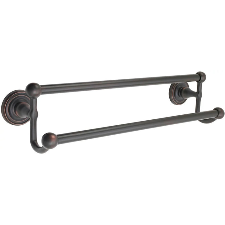 18 Inch Traditional Brass Double Towel Bar (Several Finishes Available) EMTEK