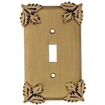 Oak Leaf Wall Plate (Antique Brass Gold Finish) ANNE AT HOME