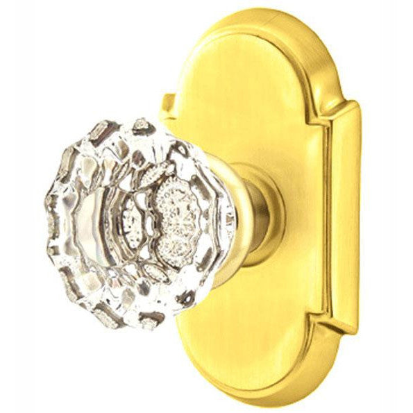 Emtek Crystal Astoria Door Knob Set With # 8 Rosette (Several Finish Options) EMTEK