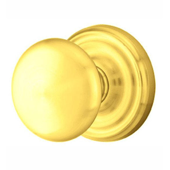 Solid Brass Providence Door Knob Set With Regular Rosette (Several Finish Options) EMTEK