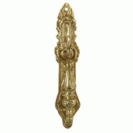 4 Inch Solid Brass Baroque / Rococo Drop Pull (Polished Brass Finish) COPPER MOUNTAIN HARDWARE