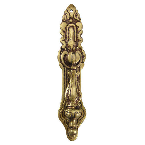 4 Inch Solid Brass Baroque / Rococo Drop Pull (Antique Brass Finish) COPPER MOUNTAIN HARDWARE